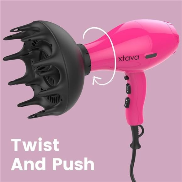 Black Orchid Hair Diffuser for Curly Hair, Blow Dryer Attachment, Frizz Control - Picture 5 of 6